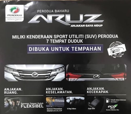 Perodua Aruz 2019  Harga SUV Baru RM72 Ribu dan Review