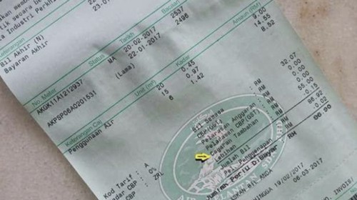semakan link cara bayar bil air online