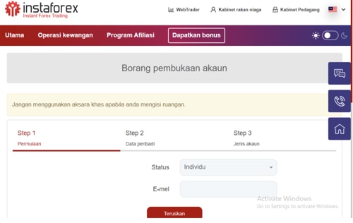 daftar instaforex malaysia