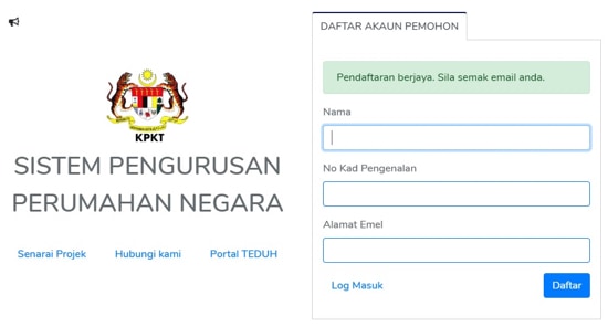 login syarikat perumahan negara berhad sprn