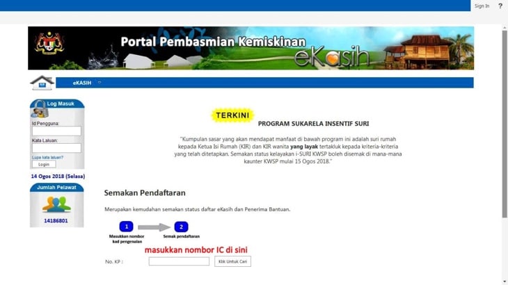 portal pembasmian kemiskinan ekasih 2023