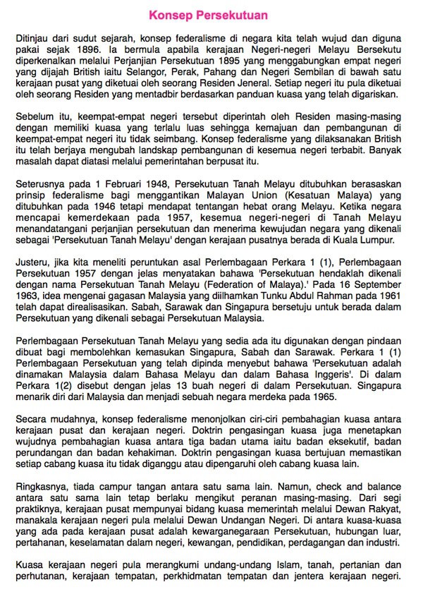 Perkaitan Pembentukan Persekutuan Dengan Kedaulatan Malaysia