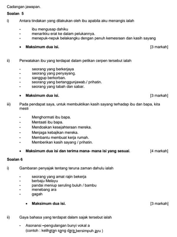 Melayu tingkatan 3 bahasa Koleksi Soalan