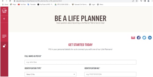 Aia Login, Takaful Medical Card ALPP Life Planner Portal