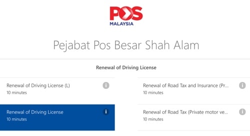 Pos malaysia online appointment