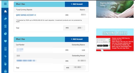 Online malaysia rhb banking