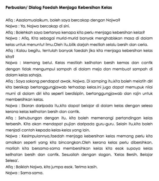 Contoh Karangan Upsr Bahasa Melayu Senarai Tahun 6