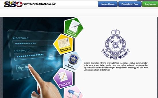 Sso Pdrm Sistem Semakan Online E Pengambilan Polis 2020