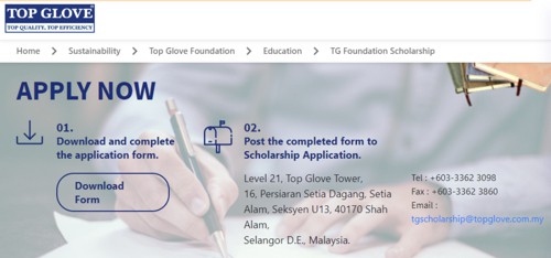 top glove scholarship
