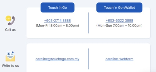 touch n go contact number customer service
