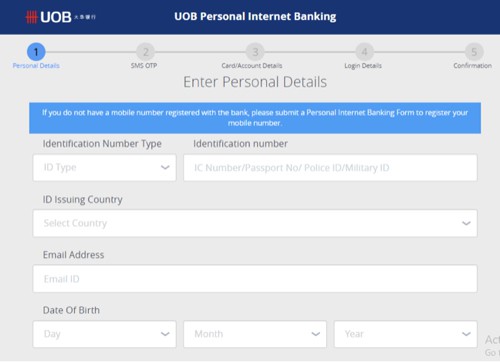 register uob internet banking
